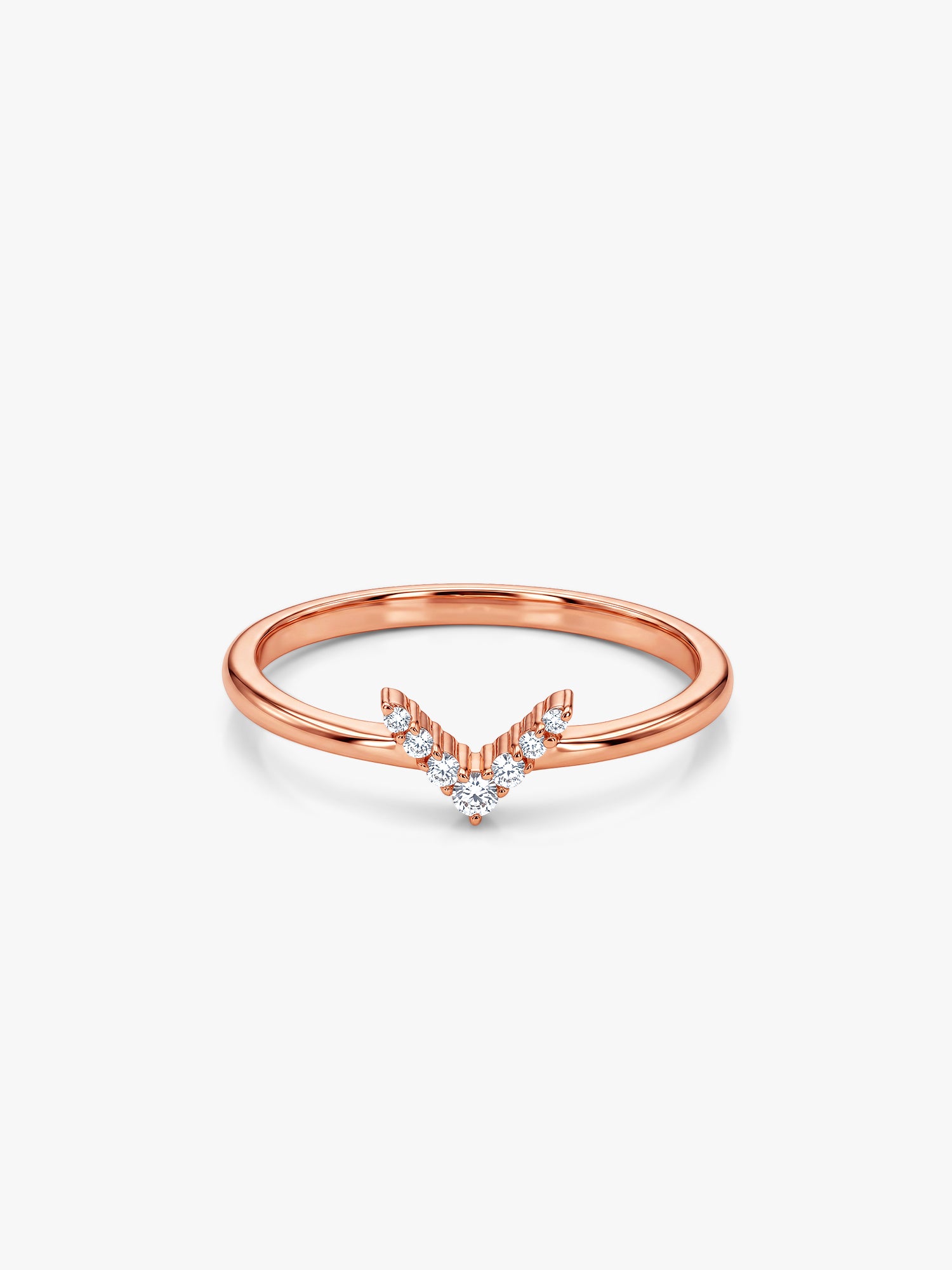 Rose Gold Maravilla Wishbone Ring (Size 12)