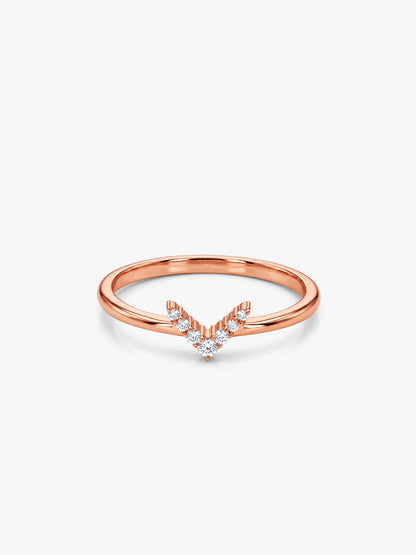 Rose Gold Maravilla Wishbone Ring (Size 12)