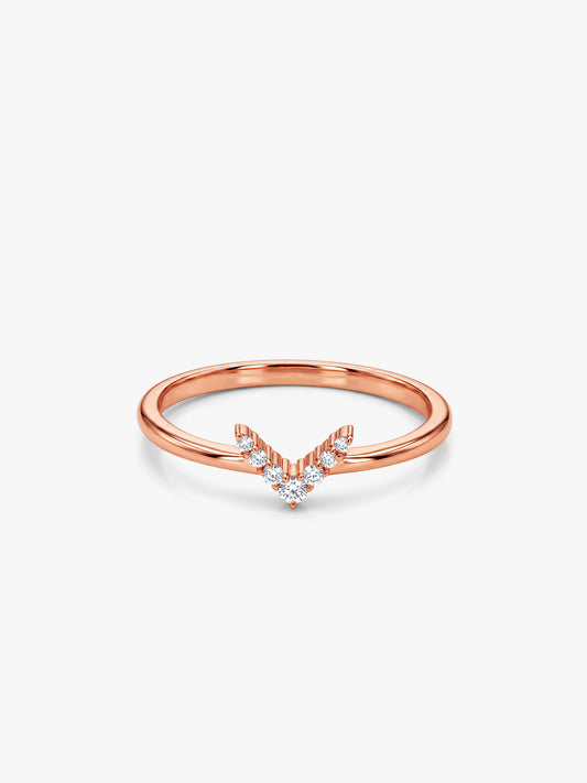 Rose Gold Maravilla Wishbone Ring (Size 12)
