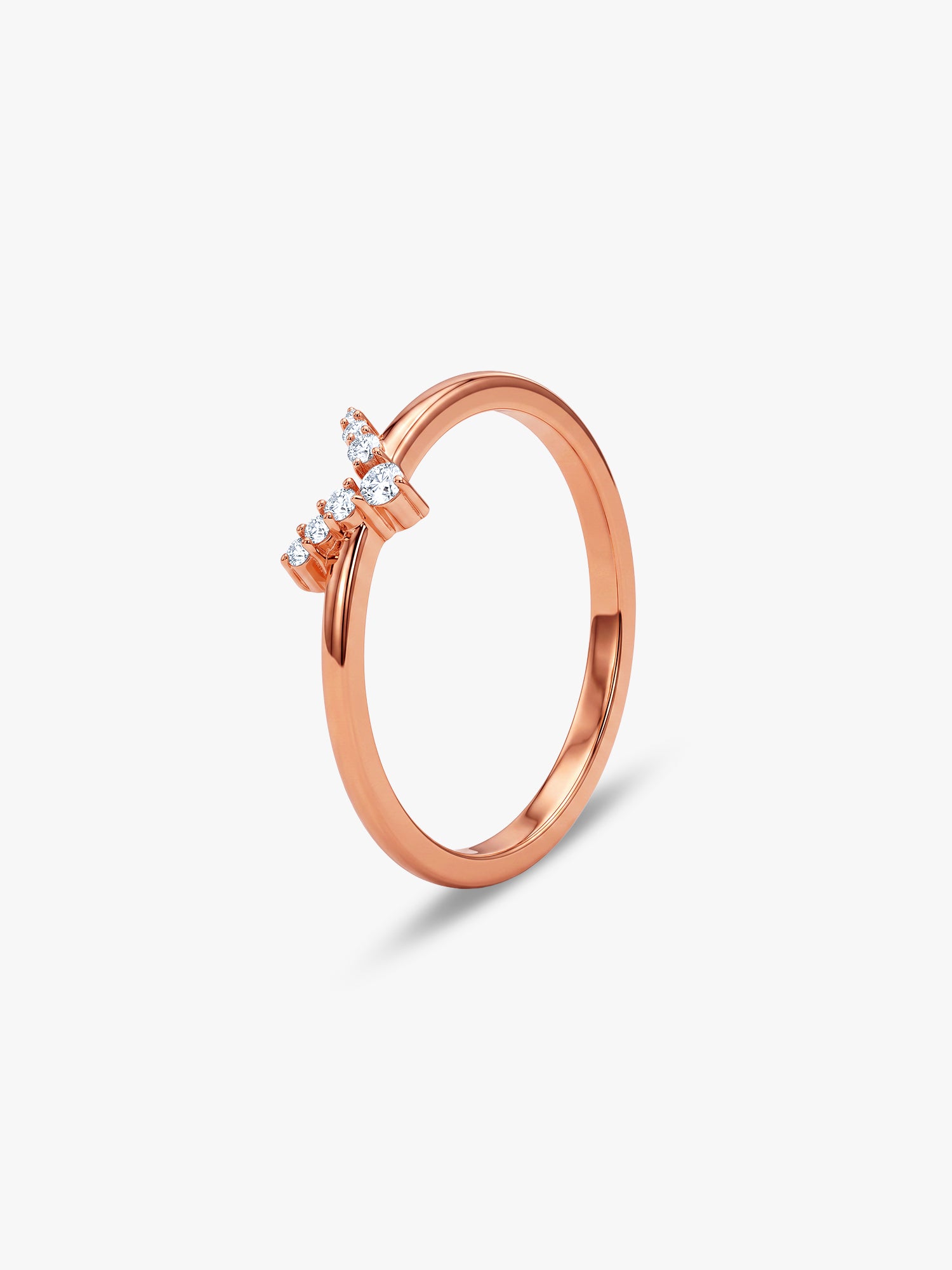 Rose Gold Maravilla Wishbone Ring (Size 12)