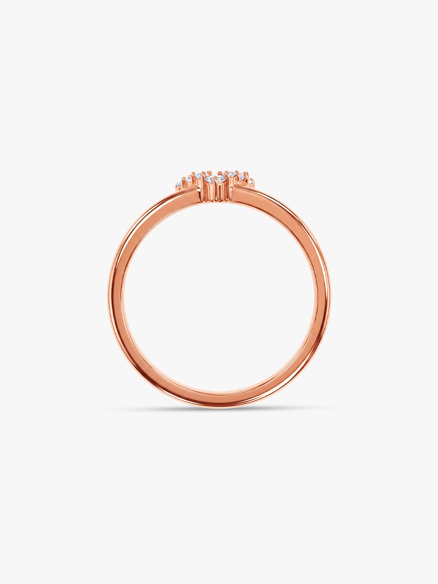 Rose Gold Maravilla Wishbone Ring (Size 12)