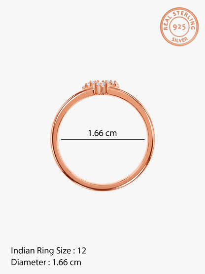 Rose Gold Maravilla Wishbone Ring (Size 12)