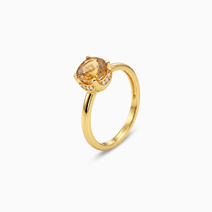 Golden Amber Glow Ring (Size 12)
