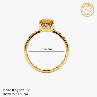 Golden Amber Glow Ring (Size 12)