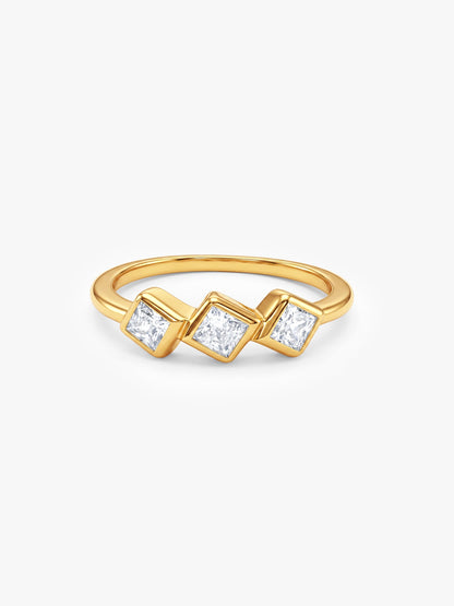 Golden Trio Cube Ring (Size 11)