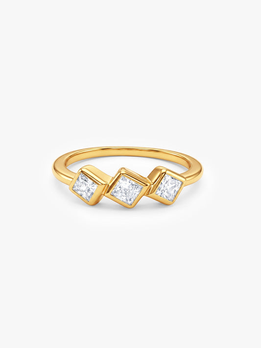 Golden Trio Cube Ring (Size 11)