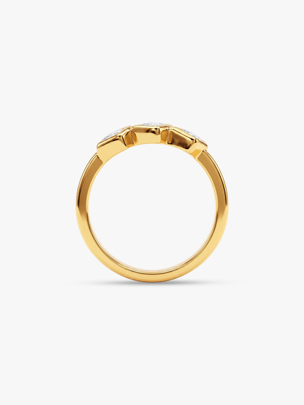 Golden Trio Cube Ring (Size 11)