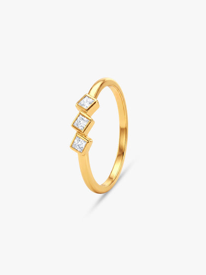 Golden Trio Cube Ring (Size 11)