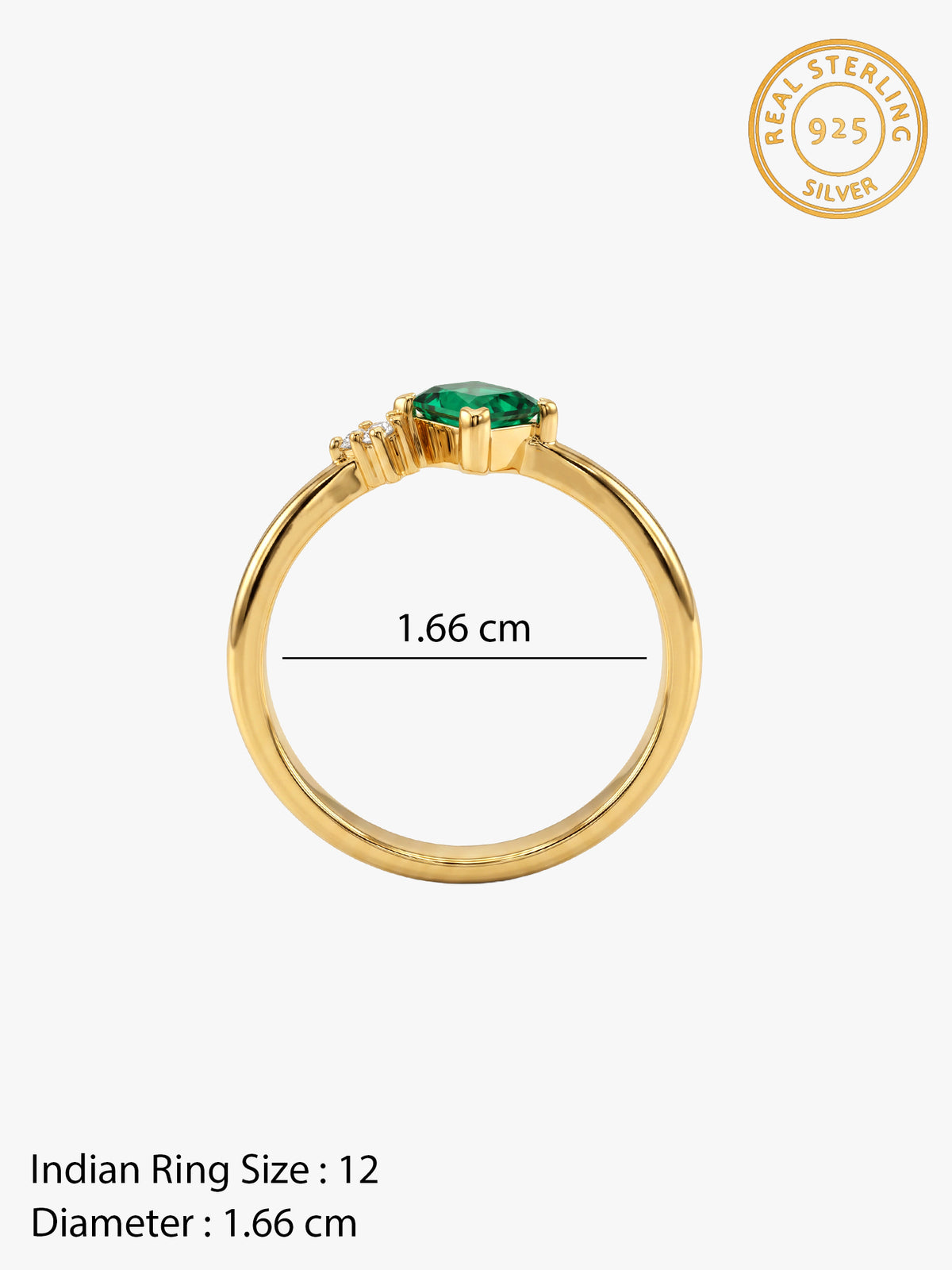 Golden Emeris Glow Ring (Size 12)