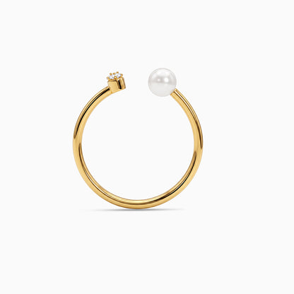 Golden Dietrich Open Pearl Ring (Size 12)