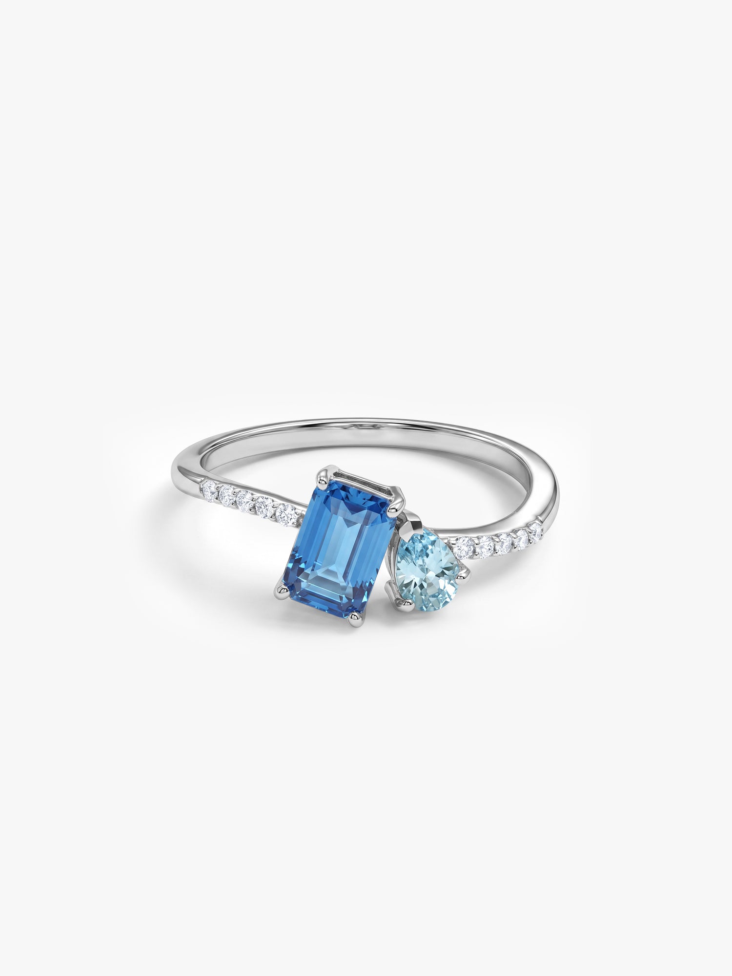 Silver Blue Heaven Ring (Size 12)