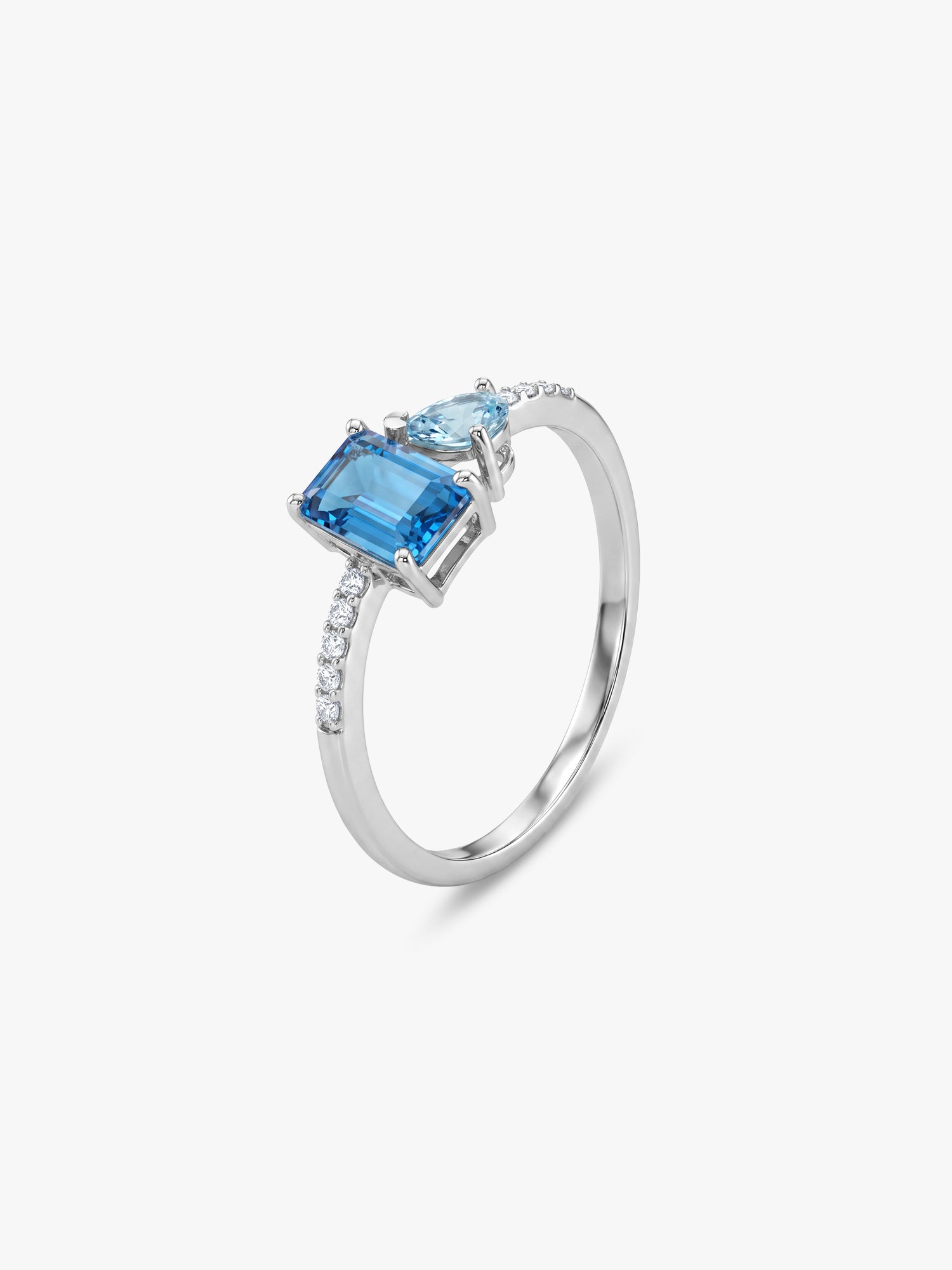 Silver Blue Heaven Ring (Size 12)