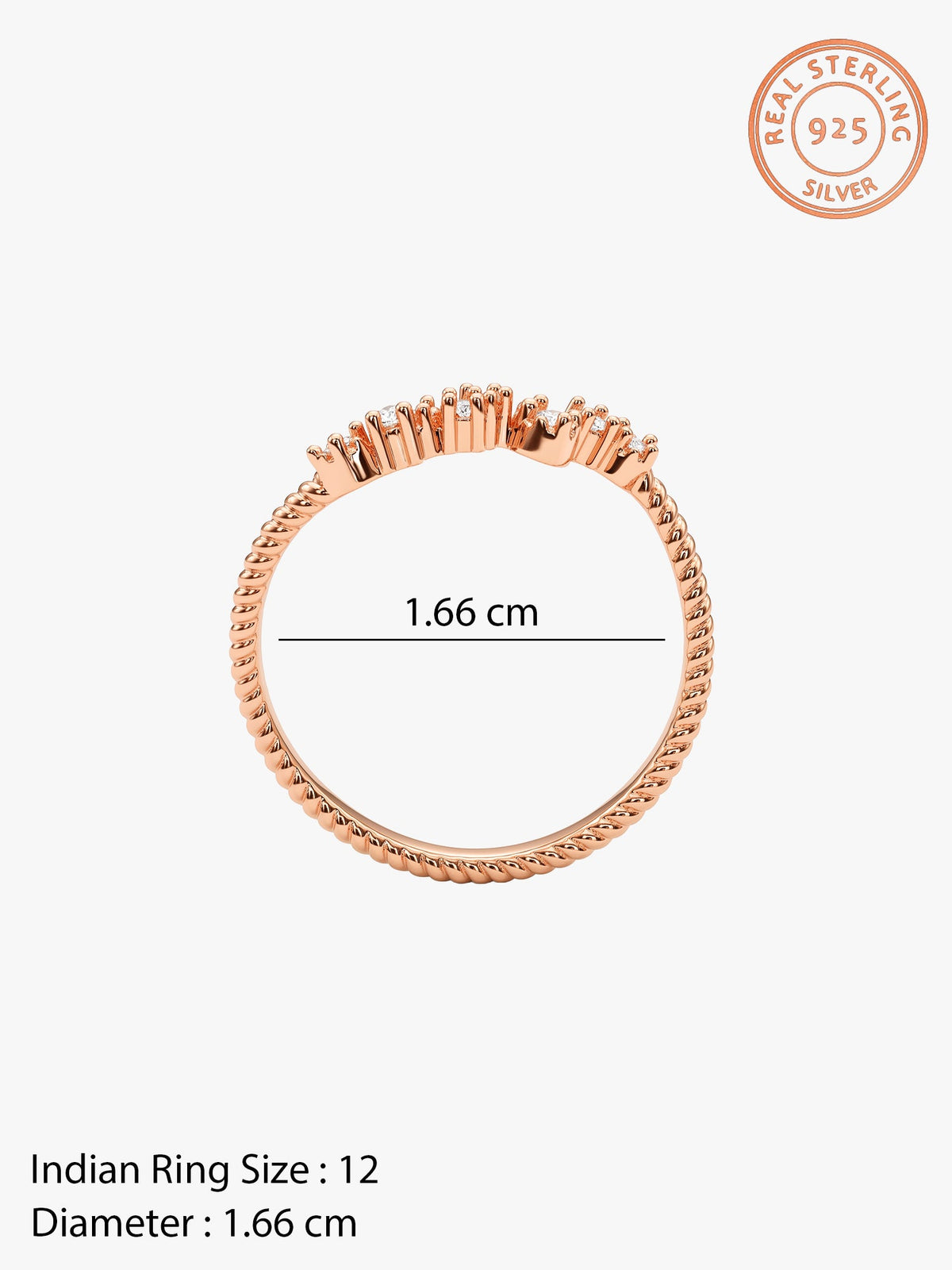 Rose Gold Heloise Ring (Size 12)