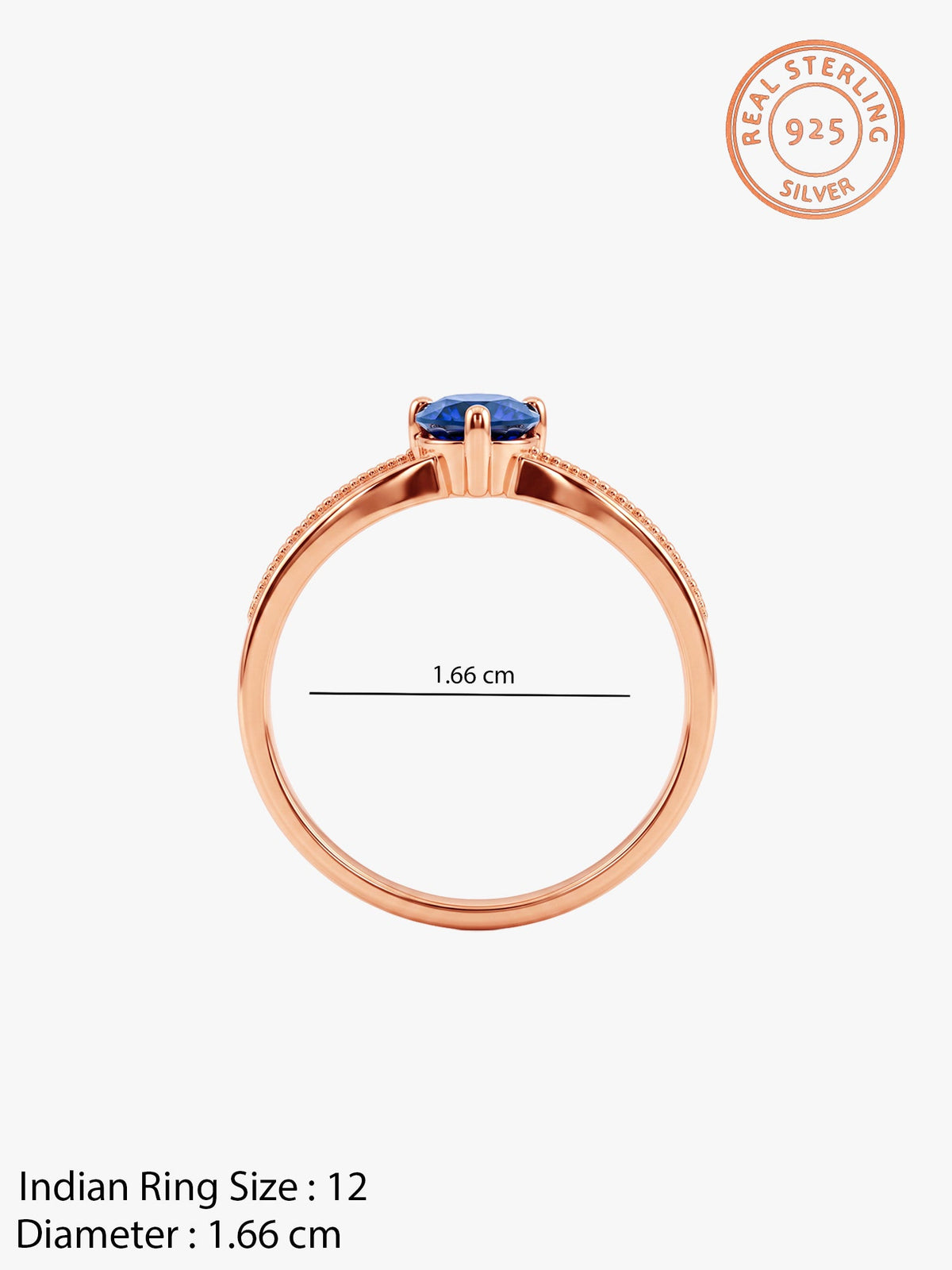 Rose Gold Amorine Ring (Size 12)