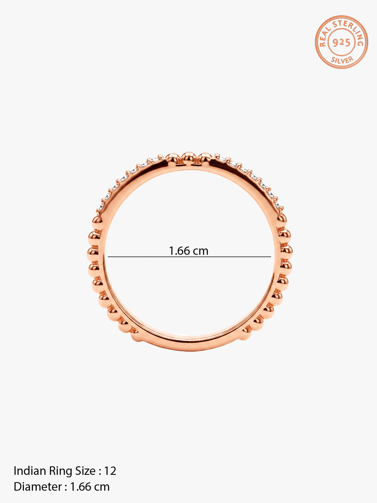 Rose Gold Lorenia Ring (Size 12)