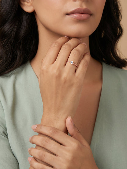 Rose Gold Leda Ring (Size 12)
