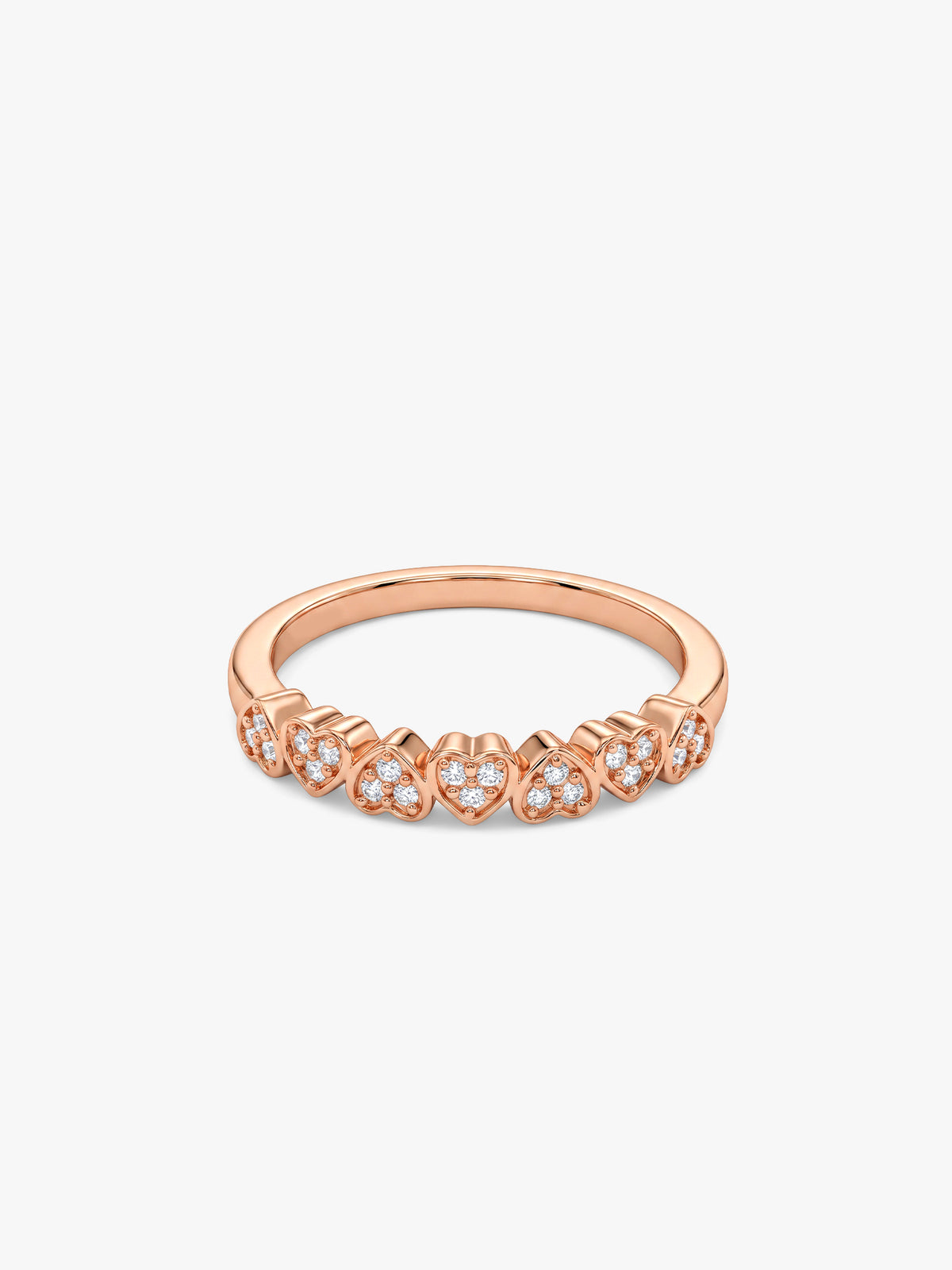Rose Gold Coralie Heart Ring (Size 12)