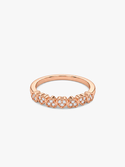 Rose Gold Coralie Heart Ring (Size 12)