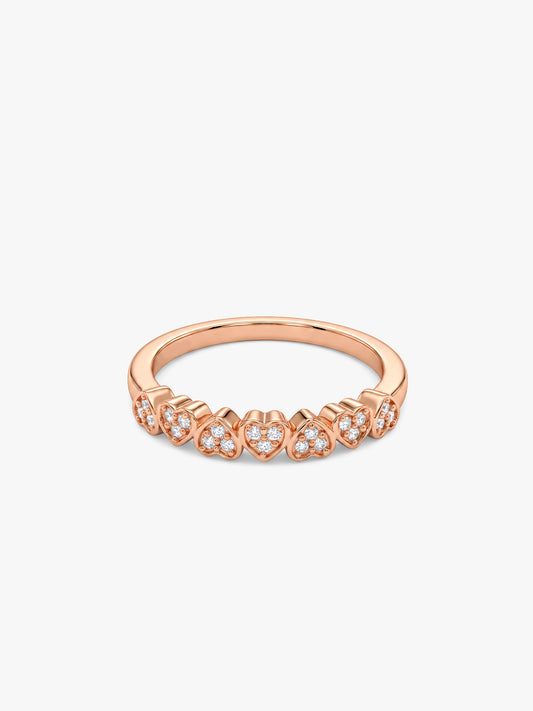 Rose Gold Coralie Heart Ring (Size 12)