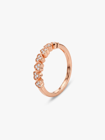 Rose Gold Coralie Heart Ring (Size 12)