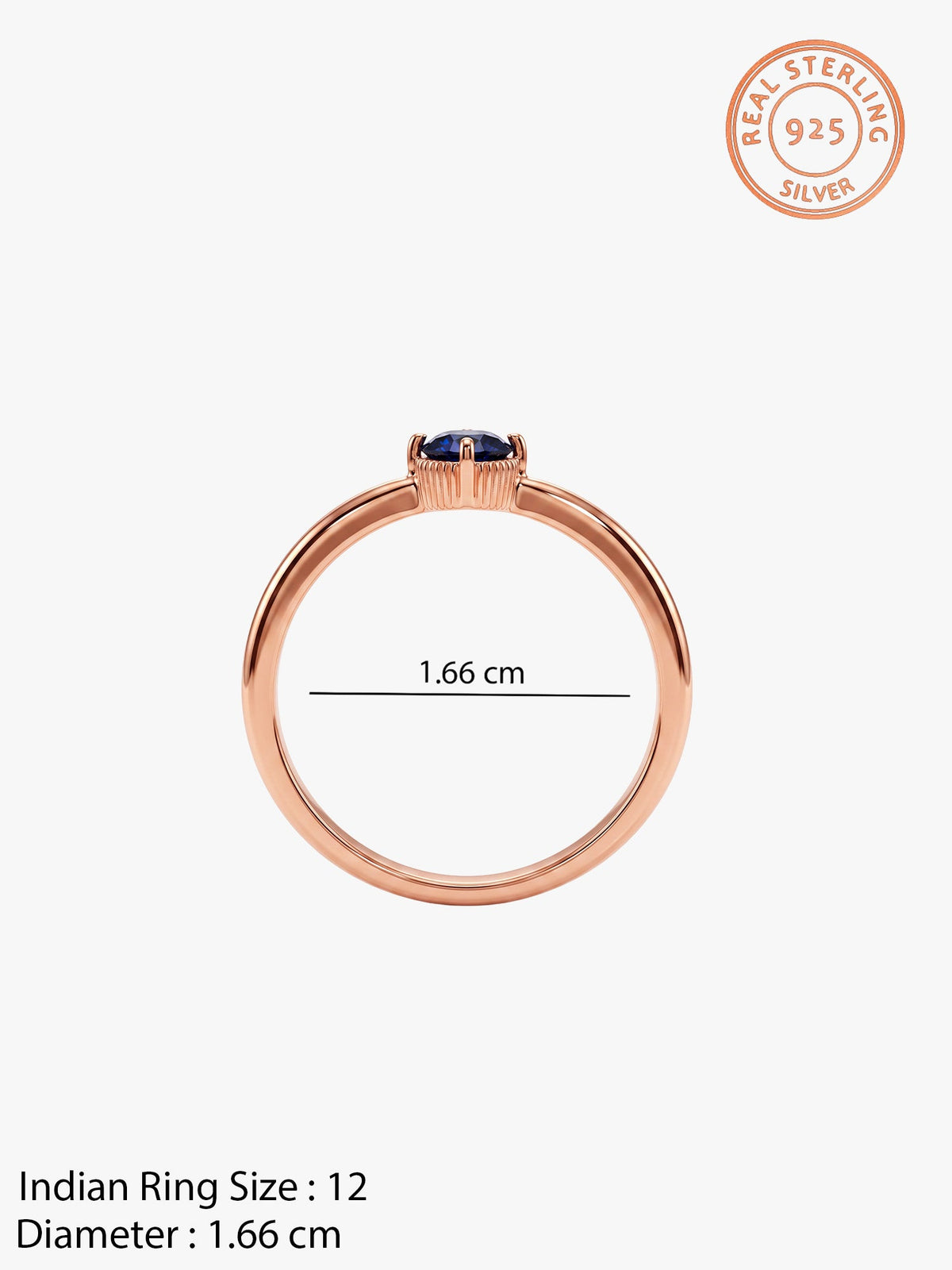 Rose Gold Nessa Ring (Size 12)
