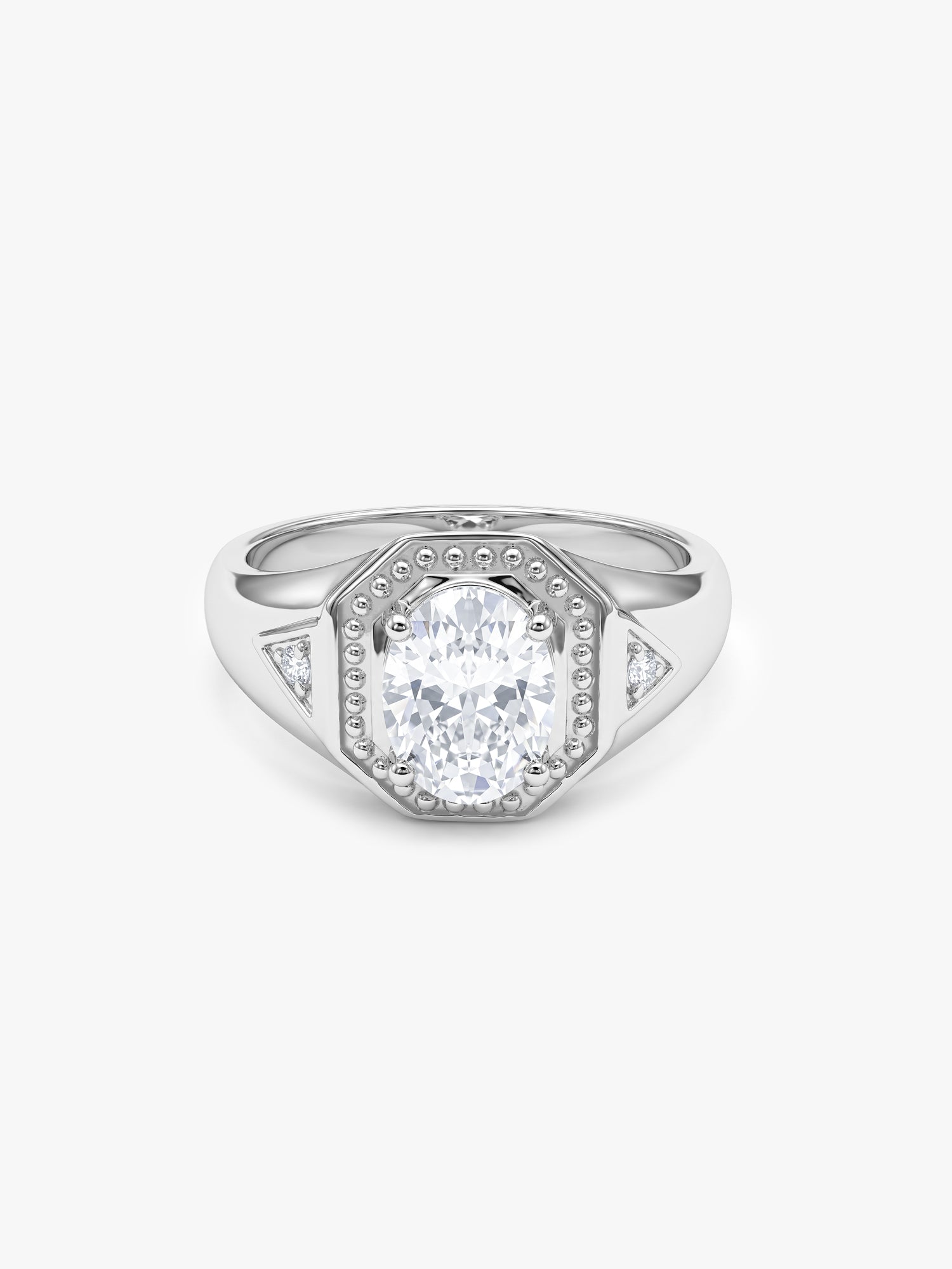 Silver Classic Design Ring For Him (Size 17)