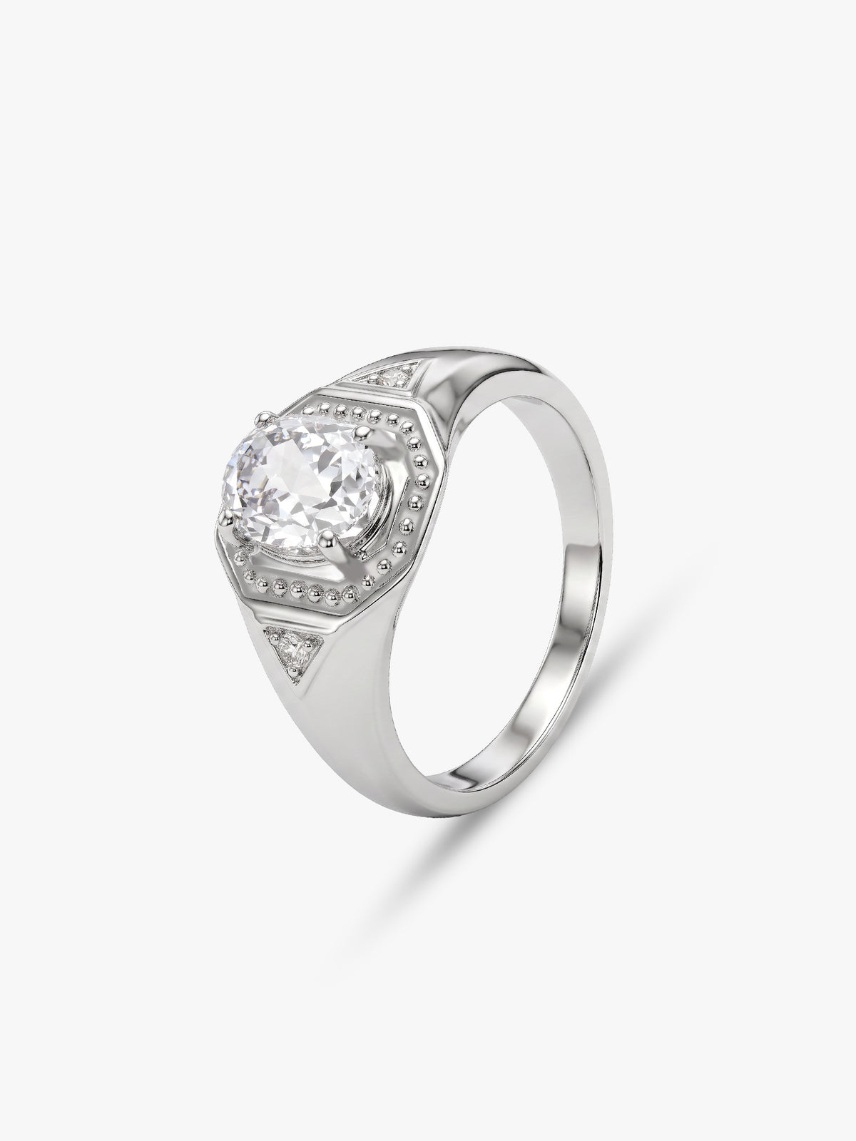 Silver Classic Design Ring For Him (Size 17)