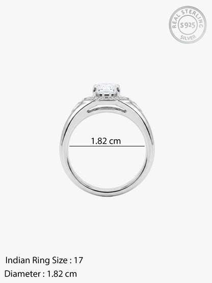 Silver Classic Design Ring For Him (Size 17)