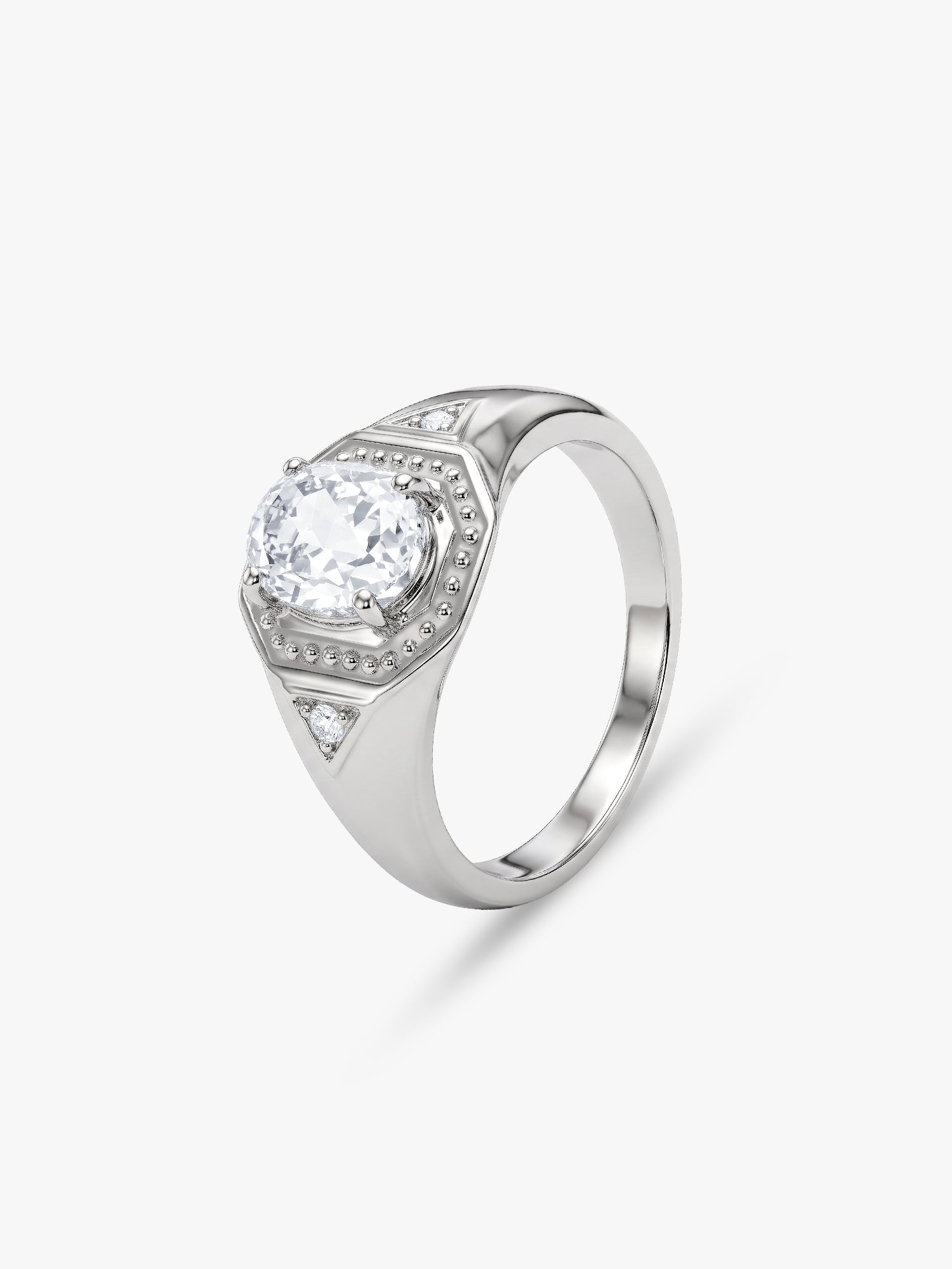 Silver Classic Design Ring For Him (Size 20)