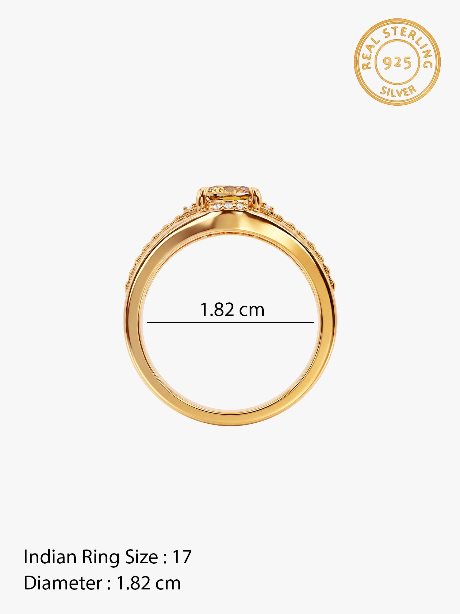 Golden Pandora Ring For Him (Size 17)