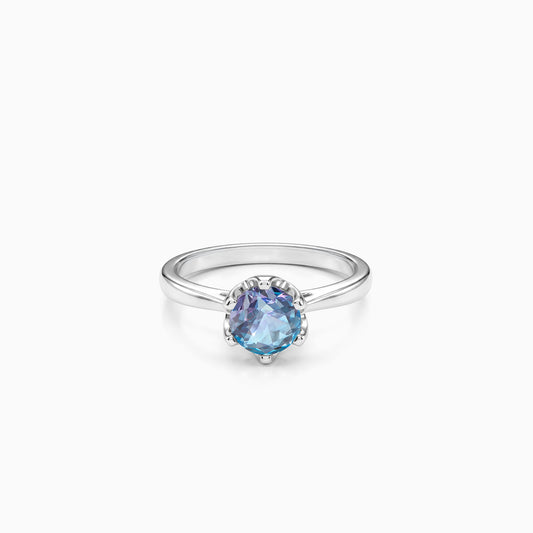 Silver Nerea Claw Set Ring (Size 11)
