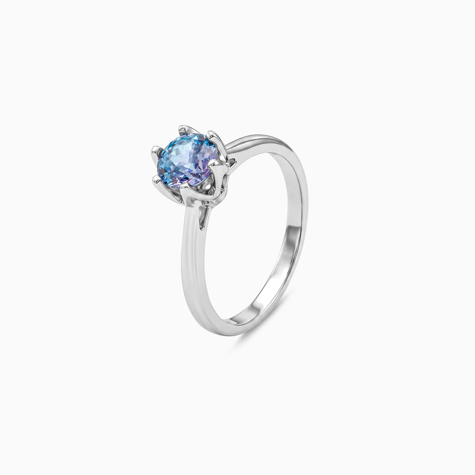 Silver Nerea Claw Set Ring (Size 11)