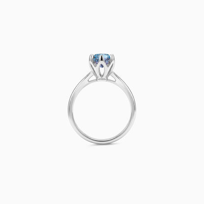 Silver Nerea Claw Set Ring (Size 11)