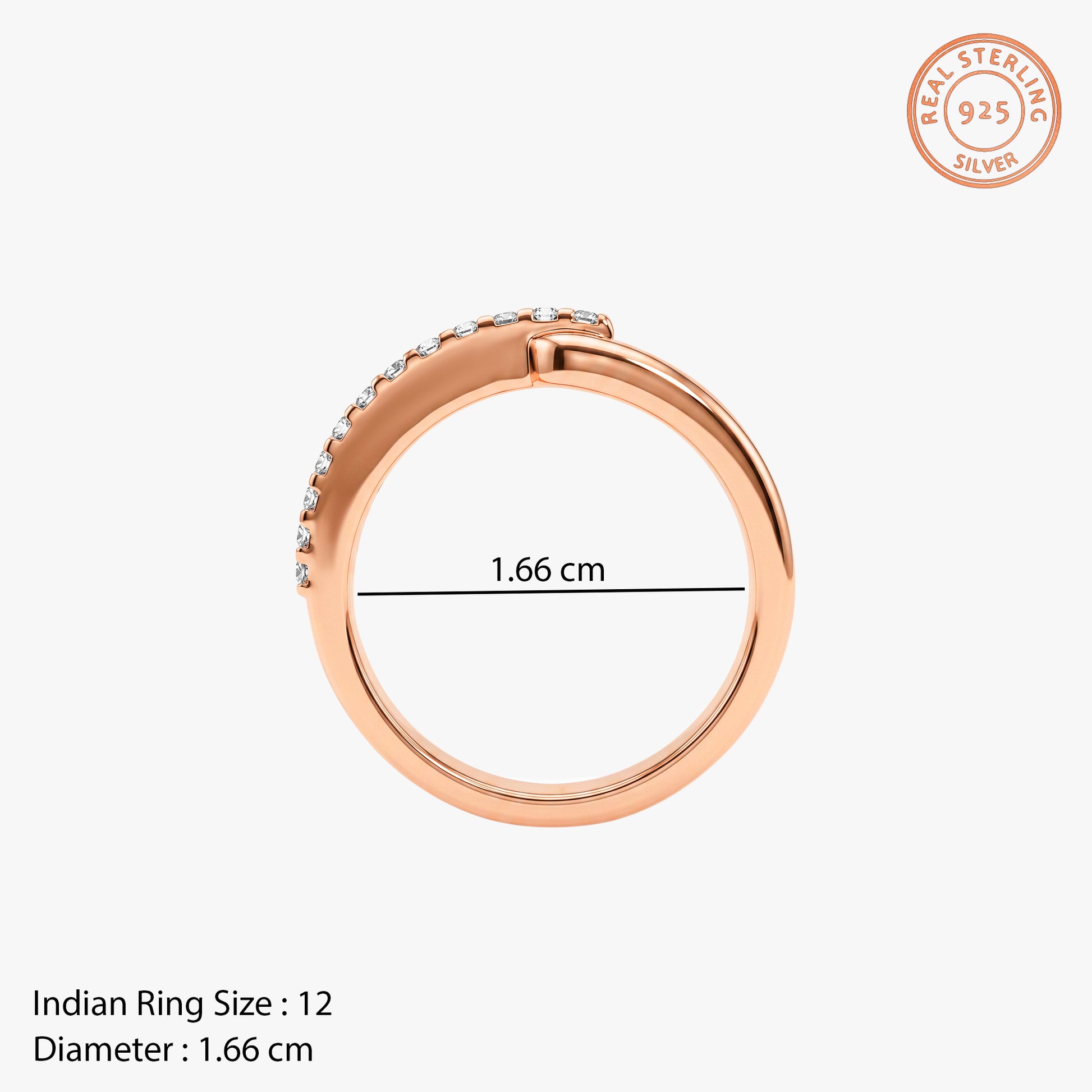 Rose Gold Eurynome Ring (Size 12)