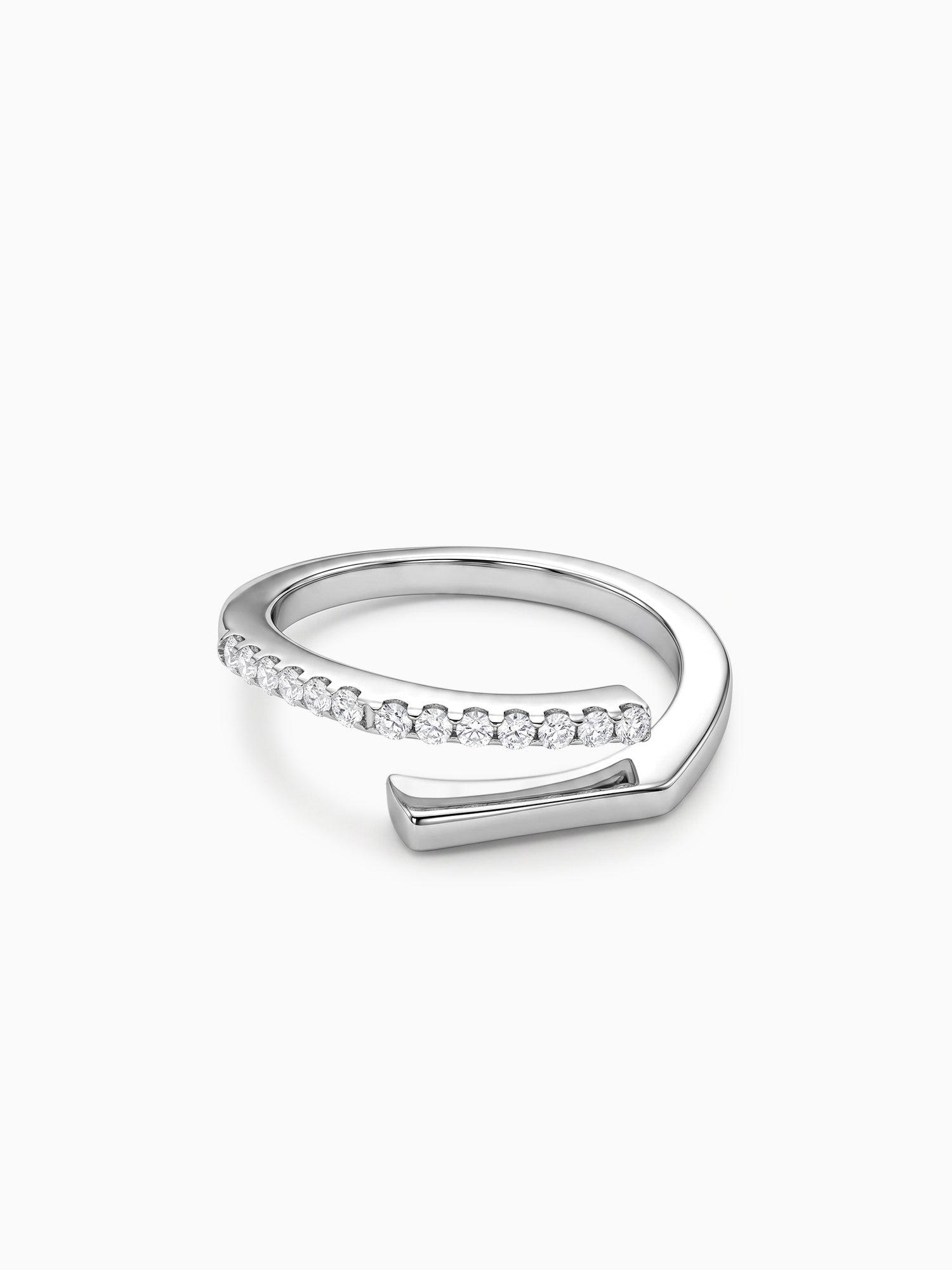 Silver Split Spark Ring (Size 12)