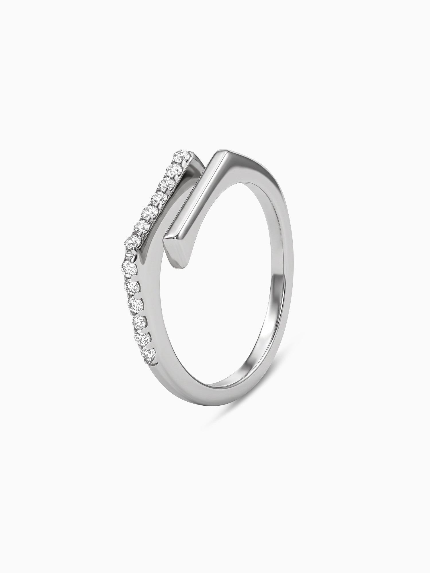 Silver Split Spark Ring (Size 12)