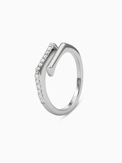 Silver Split Spark Ring (Size 12)