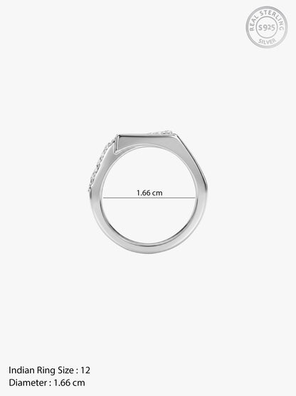 Silver Split Spark Ring (Size 12)