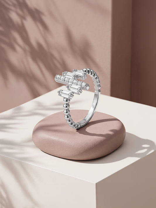 Silver Art Pop Ring (Size 11)