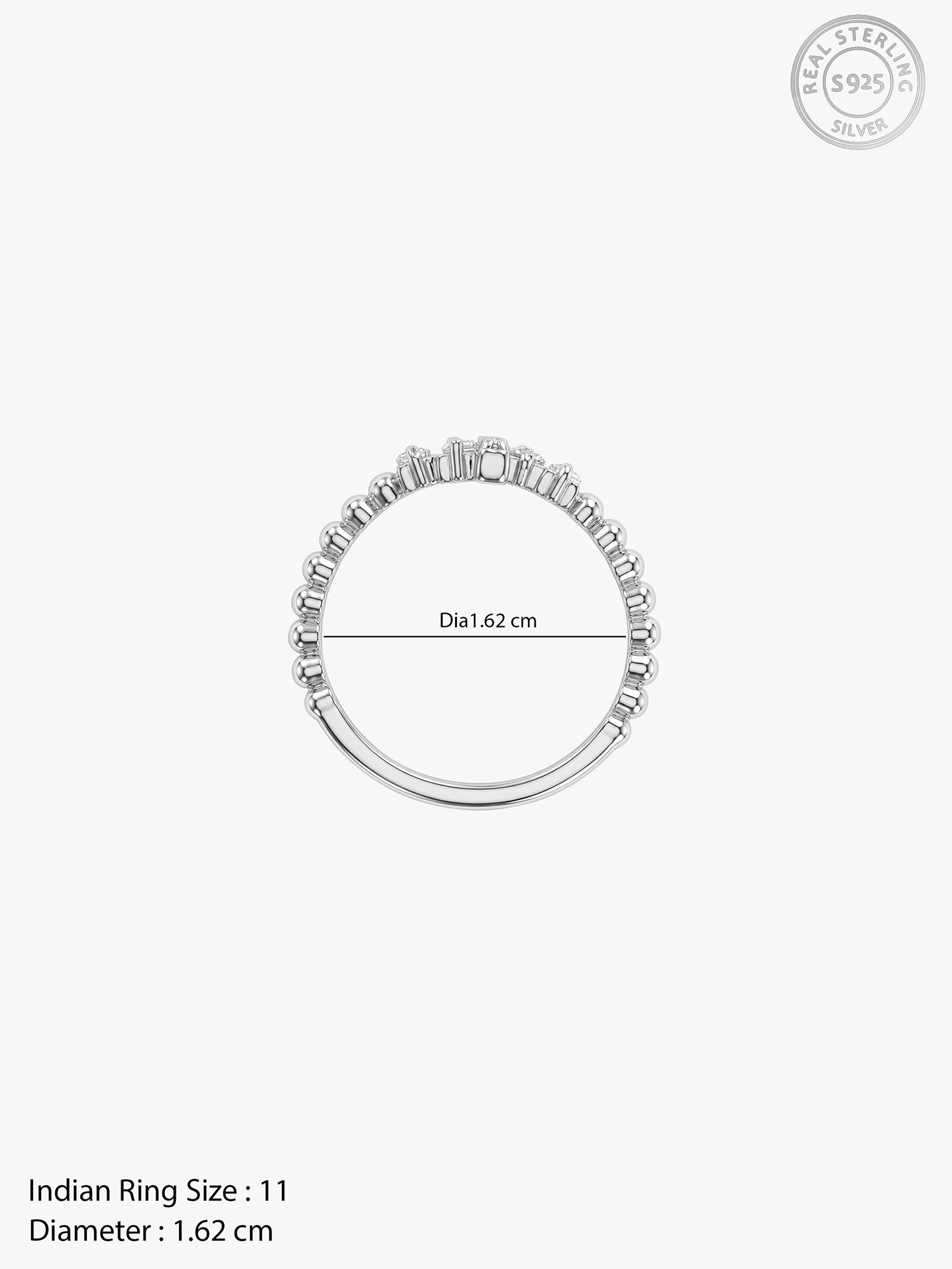 Silver Art Pop Ring (Size 11)