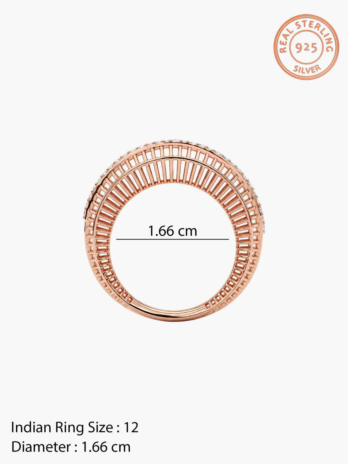 Rose Gold Chione Ring (Size 12)