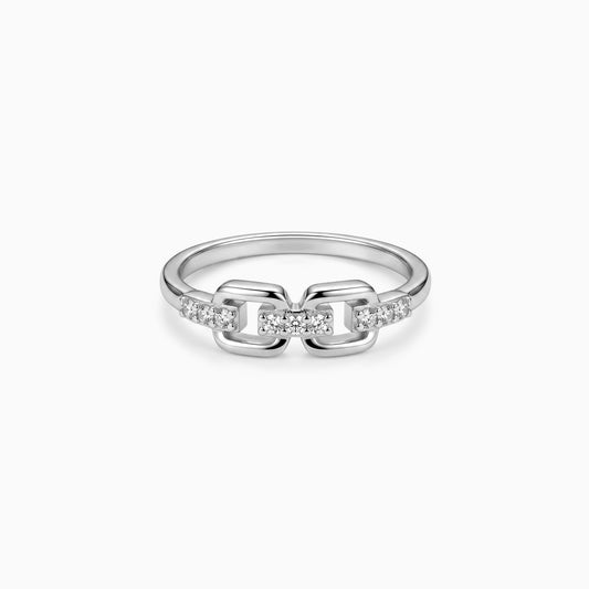 Silver Euphrosyne Interlocking Ring (Size 11)