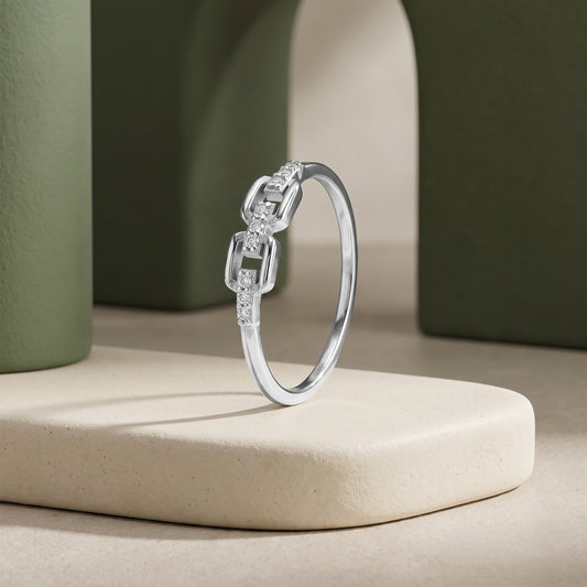 Silver Euphrosyne Interlocking Ring (Size 11)
