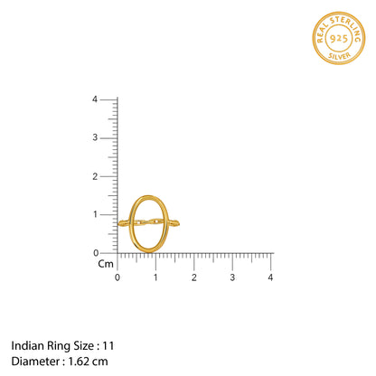 Golden Oval Link Ring