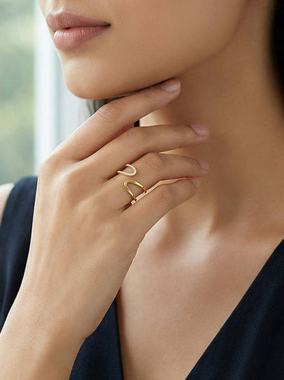 Golden Whirl Glow Ring
