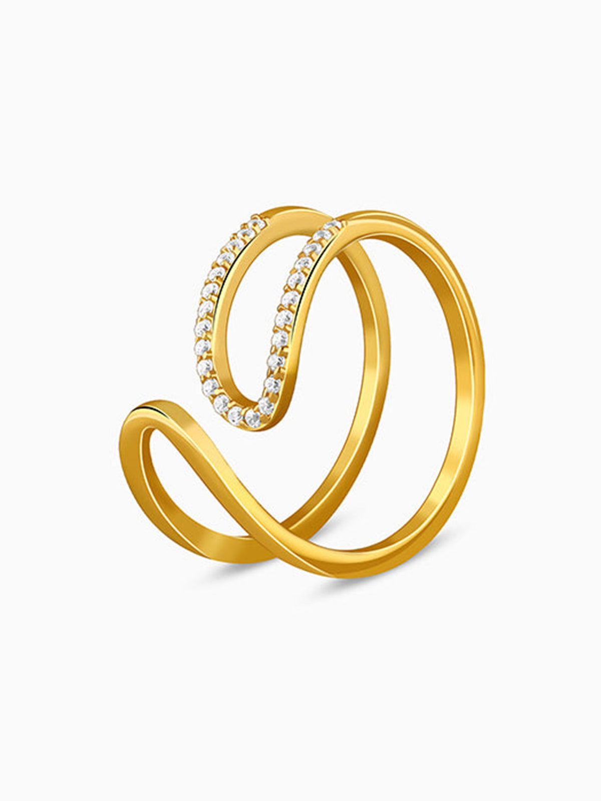 Golden Whirl Glow Ring