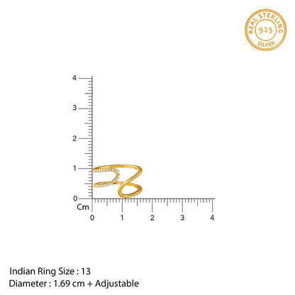 Golden Whirl Glow Ring