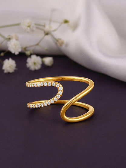 Golden Whirl Glow Ring