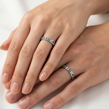 Silver Endless Love Couple Rings