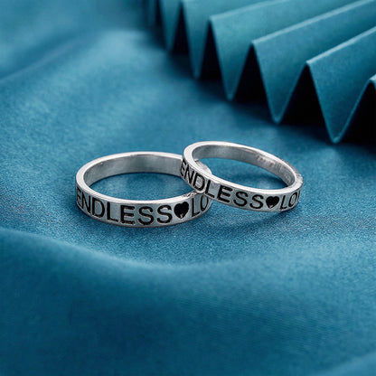 Silver Endless Love Couple Rings